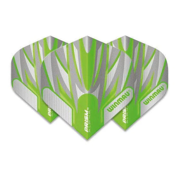 Winmau Prism Alpha Extra Thick Standard White & Green Flights-1-Premier Darts