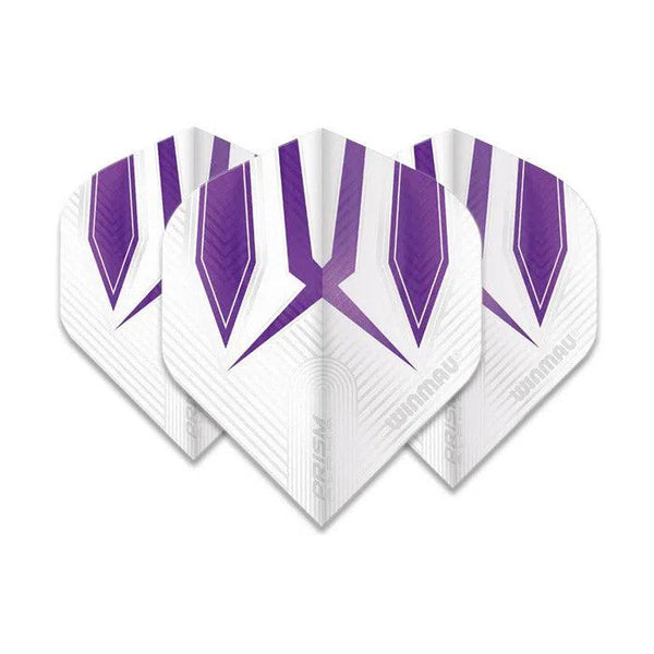 Winmau Prism Alpha Extra Thick Standard White & Purple Flights-1-Premier Darts
