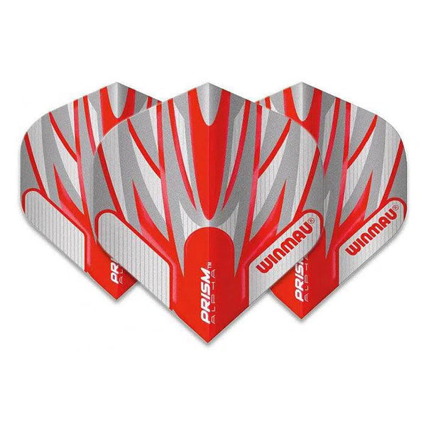 Winmau Prism Alpha Extra Thick Standard White & Red Flights-1-Premier Darts