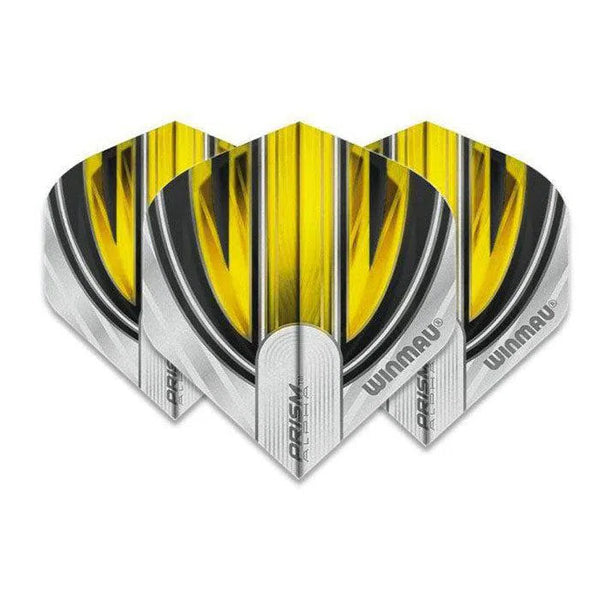 Winmau Prism Alpha Extra Thick Standard White & Yellow Flights-1-Premier Darts