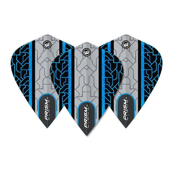 Winmau Prism Alpha Grey & Blue Kite Flights-1-Premier Darts