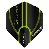 Winmau Prism Alpha MvG Extra Thick Standard Black & Green Flights