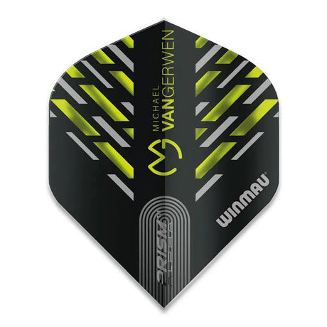 Winmau Prism Alpha MvG Extra Thick Standard Black & Green Flights