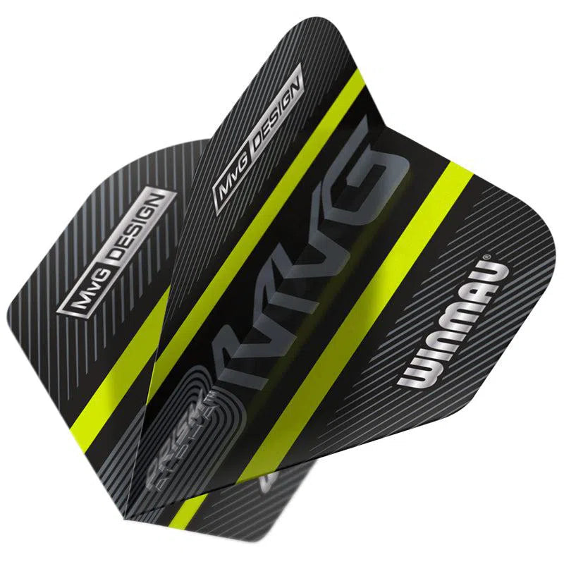 Winmau Prism Alpha MvG Extra Thick Standard Black & Green Flights