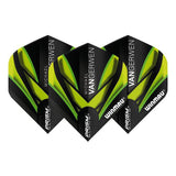Winmau Prism Alpha MvG Extra Thick Standard Black & Green Flights