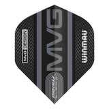 Winmau Prism Alpha MvG Extra Thick Standard Black & Grey Flights