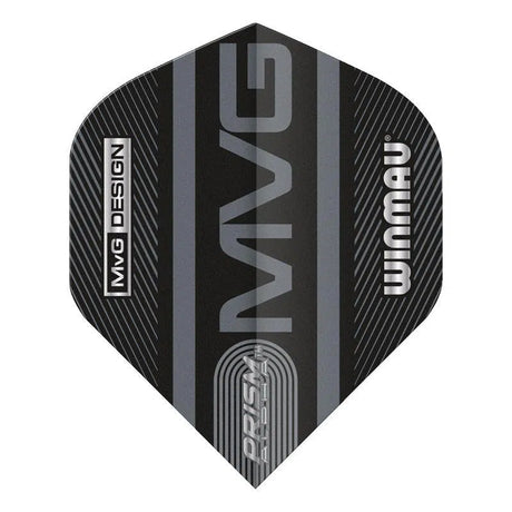 Winmau Prism Alpha MvG Extra Thick Standard Black & Grey Flights