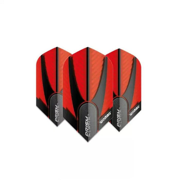 Winmau Prism Alpha Red & Black Extra Thick Slim Dart Flights-1-Premier Darts