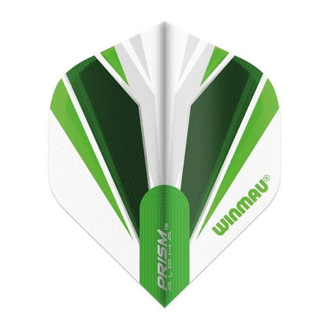 Winmau Prism Alpha White & Green Extra Thick Dart Flights