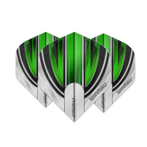 Winmau Prism Alpha White & Green Extra Thick Dart Flights-1-Premier Darts