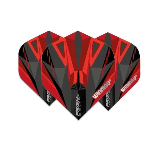 Winmau Prism Delta Black & Red Extra Thick Dart Flights-1-Premier Darts