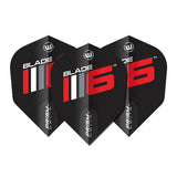 Winmau Prism Delta Blade 6 Black V6 Dart Flights