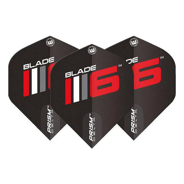 Winmau Prism Delta Extra Thick Standard Blade 6 Black Flights-1-Premier Darts