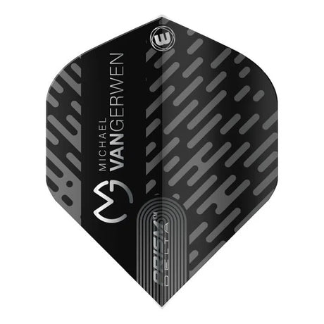 Winmau Prism Delta Extra Thick Standard MvG Black & Grey Flights