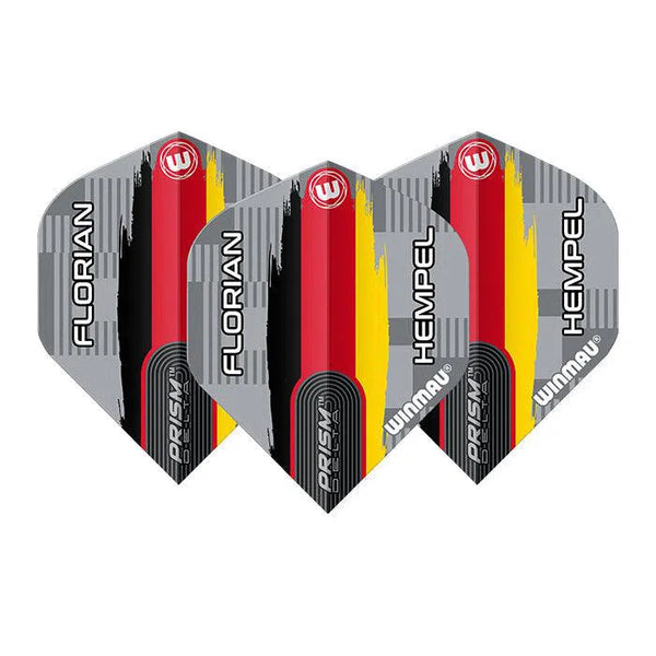 Winmau Prism Delta Florian Hempel Grey Flag Standard Flights-1-Premier Darts