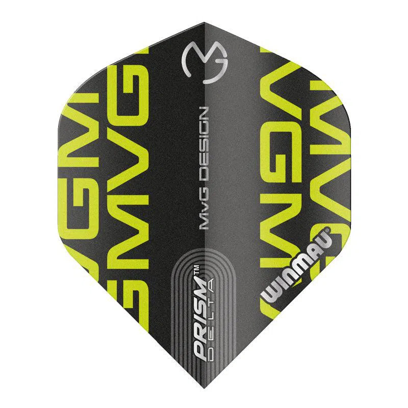 Winmau Prism Delta MvG Extra Thick Extra Standard Black & Green Flights