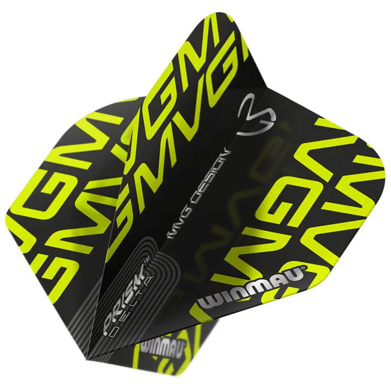 Winmau Prism Delta MvG Extra Thick Extra Standard Black & Green Flights