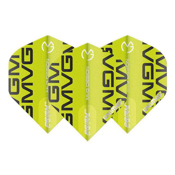 Winmau Prism Delta MvG Extra Thick Extra Standard Green Flights-1-Premier Darts