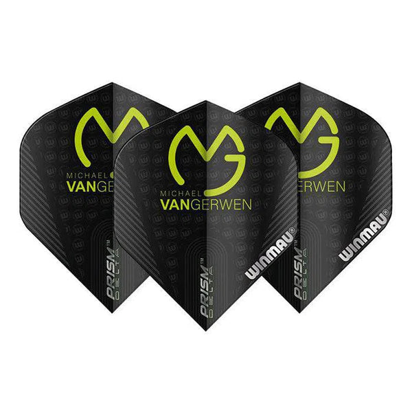 Winmau Prism Delta MvG Extra Thick Standard Black Flights-1-Premier Darts