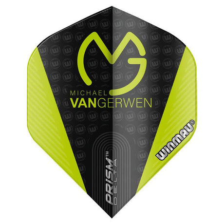 Winmau Prism Delta MvG Extra Thick Standard Black & Green Flights