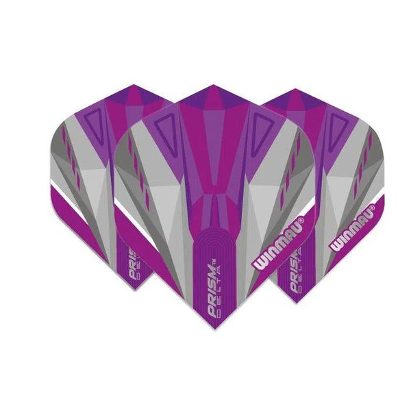 Winmau Prism Delta Purple & White Extra Thick Dart Flights-1-Premier Darts