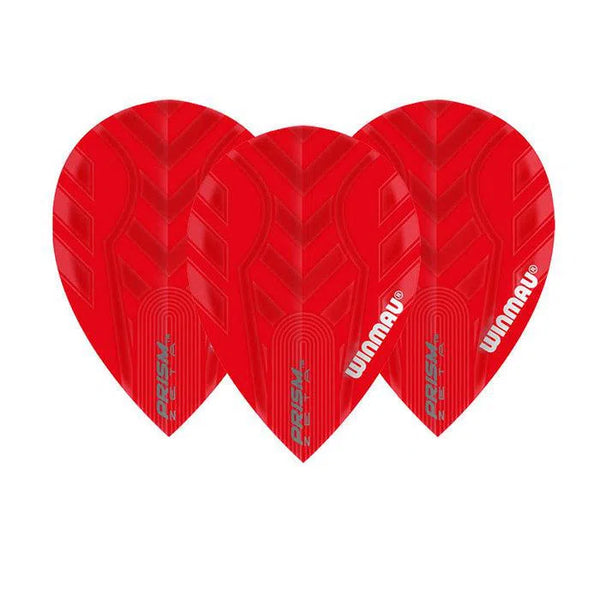 Winmau Prism Zeta Pear Red Extra Thick Dart Flights-1-Premier Darts