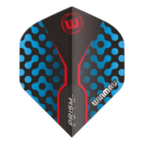 Winmau Prism Zeta Thick Extra Standard Black, Blue & Red Flights
