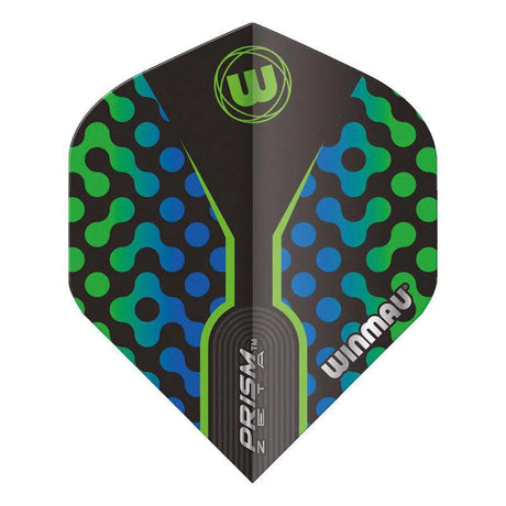 Winmau Prism Zeta Thick Extra Standard Black, Green & Blue Flights