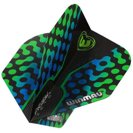 Winmau Prism Zeta Thick Extra Standard Black, Green & Blue Flights