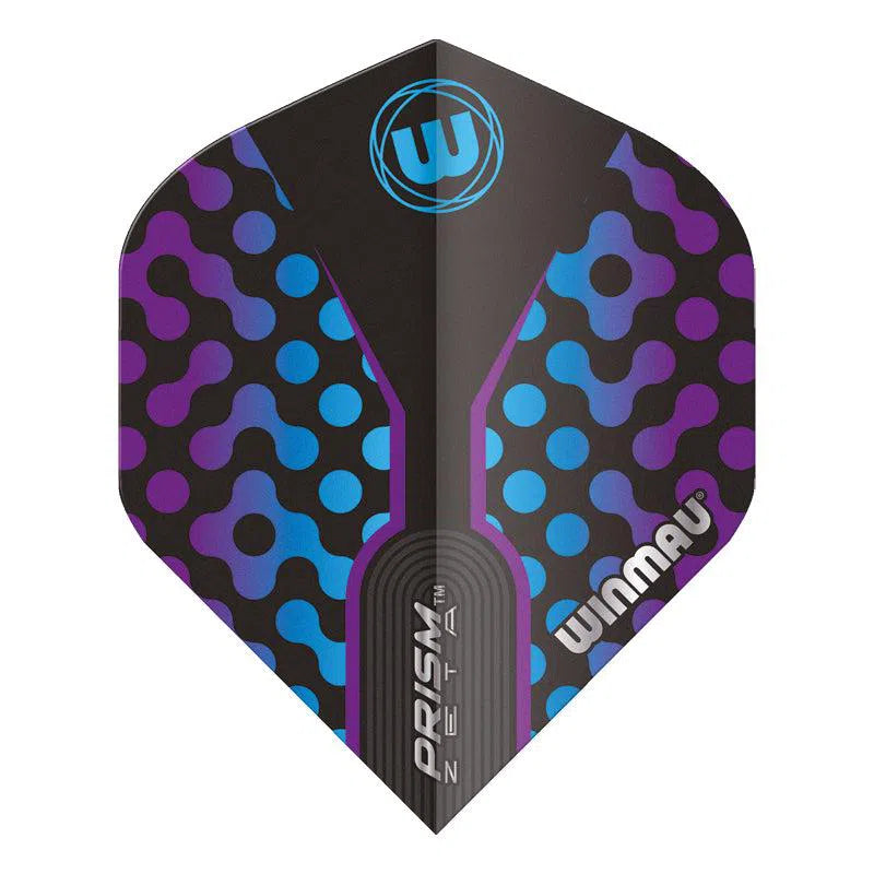 WINMAU Prism Zeta PDC Dart-Flüge - 1 Satz (3 Flüge), Blau/weiß, Aus 100-Mikron-Folie, Für Optimale Flugbahn