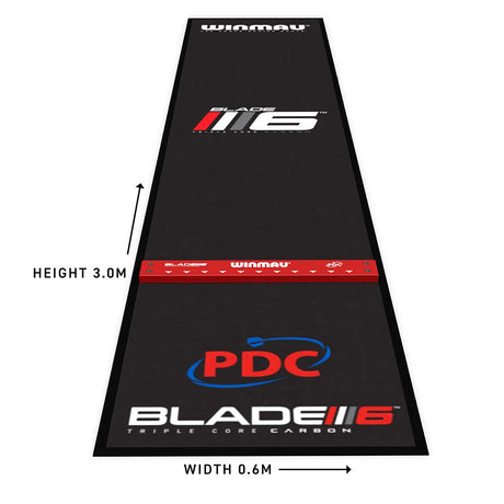 Winmau Pro Zone Precision Blade 6 Soft Feel Dart Mat & Integrated Oche