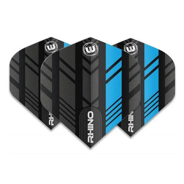 Winmau Rhino Extra Thick Standard Black & Blue Flights-1-Premier Darts