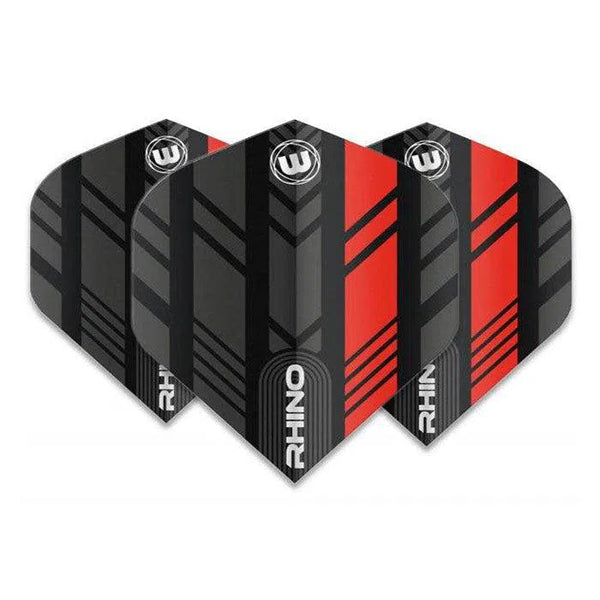 Winmau Rhino Extra Thick Standard Black & Red Flights-1-Premier Darts