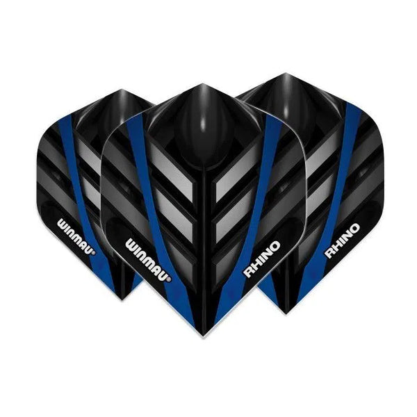 Winmau Rhino Extra Thick Standard Blue & Grey Flights-1-Premier Darts
