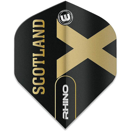 Winmau Rhino Extra Thick Standard "Scotland" Black and Gold Flights