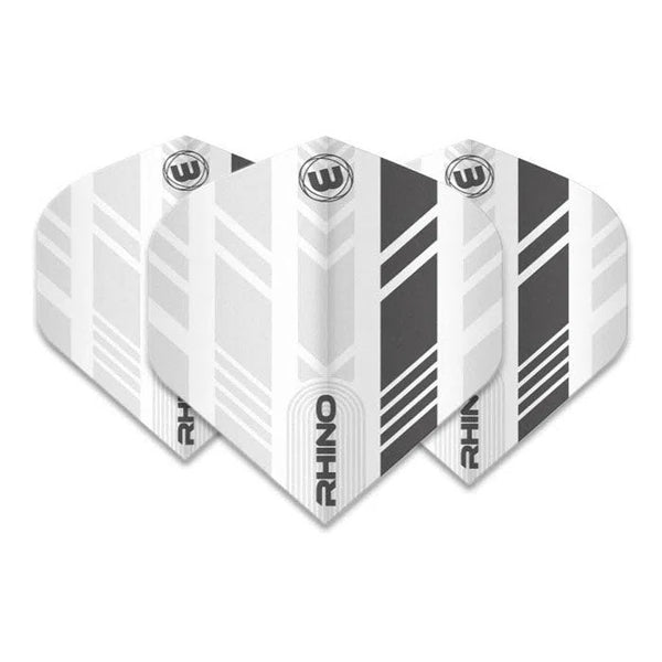 Winmau Rhino Extra Thick Standard White & Grey Flights-1-Premier Darts