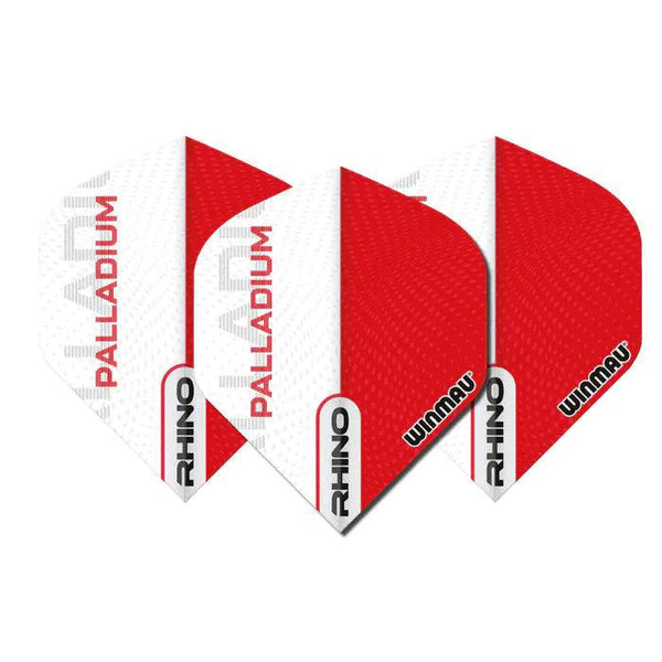 Winmau Rhino Palladium Extra Thick Standard Flights - Red/White-1-Premier Darts