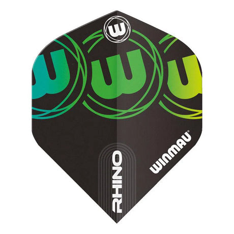 Winmau Rhino Standard Extra Thick Black & Green Flights