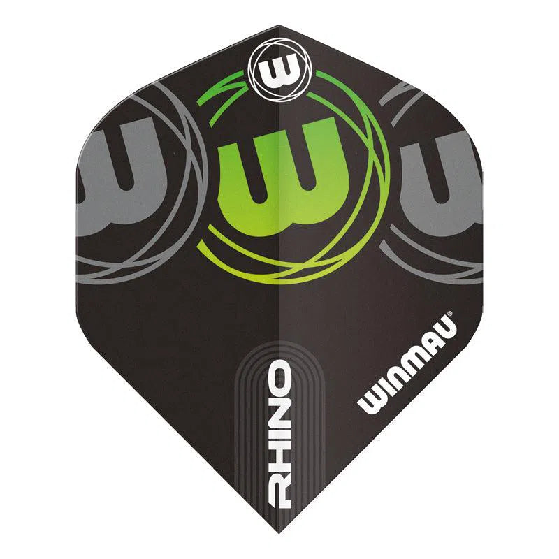 Winmau Rhino Standard Extra Thick Black, Grey & Green Flights