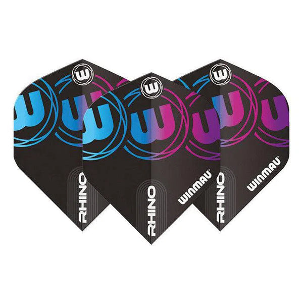 Winmau Rhino Standard Extra Thick Blue & Purple Flights-1-Premier Darts