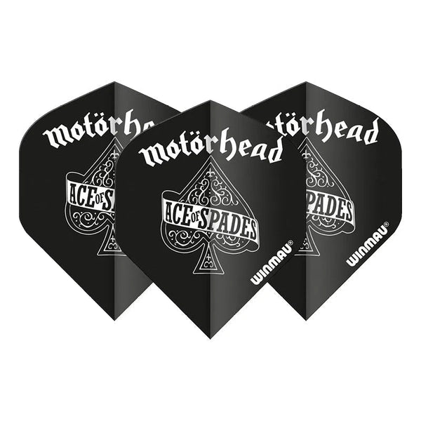 Winmau Rock Band Extra Thick Standard Ace of Spades Black Flights-1-Premier Darts