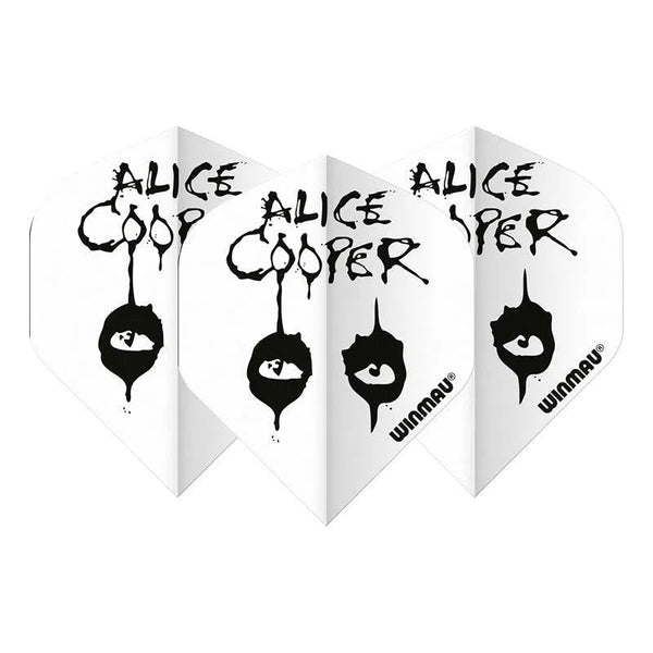 Winmau Rock Band Extra Thick Standard Alice Cooper White Flights-1-Premier Darts