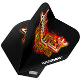 Winmau Rock Band Extra Thick Standard Judas Priest Flaming Logo Black & Orange Flights