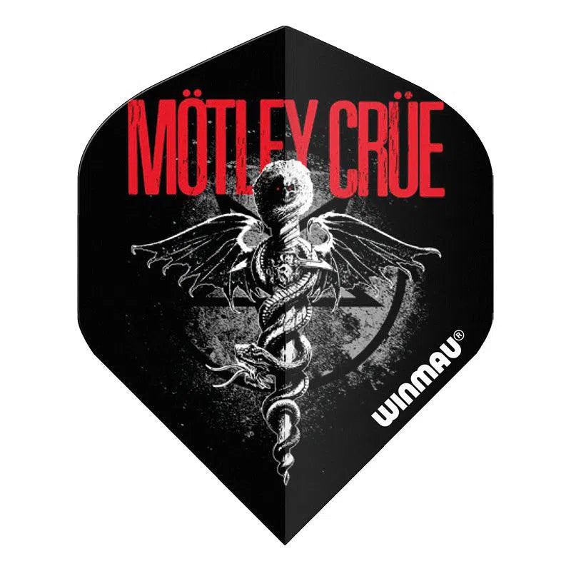 Winmau Rock Band Extra Thick Standard Motley Crue Feelgood Black & Red Flights