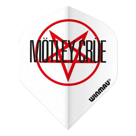 Winmau Rock Band Extra Thick Standard Motley Crue Logo White & Red Flights
