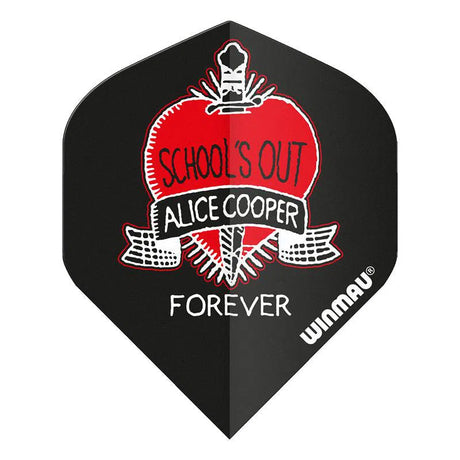 Winmau Rock Band Extra Thick Standard Schools Out Black & Red Flights