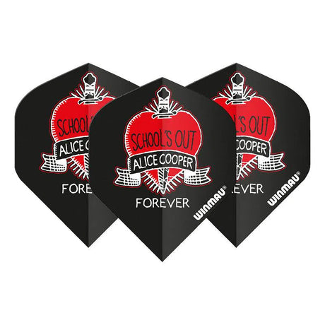 Winmau Rock Band Extra Thick Standard Schools Out Black & Red Flights