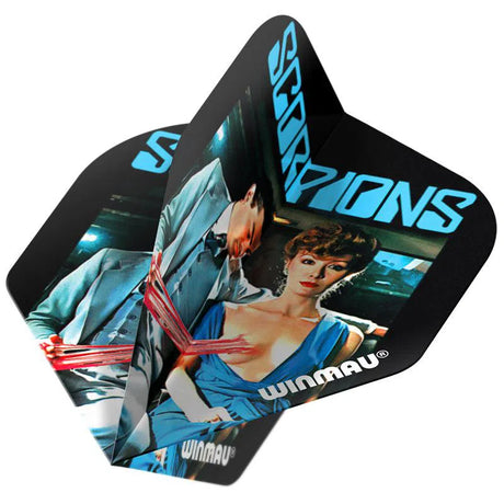 Winmau Rock Band Extra Thick Standard Scorpions Love Drive Black & Blue Flights