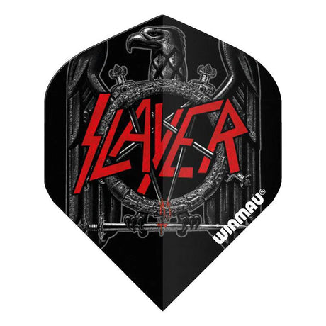 Winmau Rock Band Extra Thick Standard Slayer Black Eagle Black & Red Flights