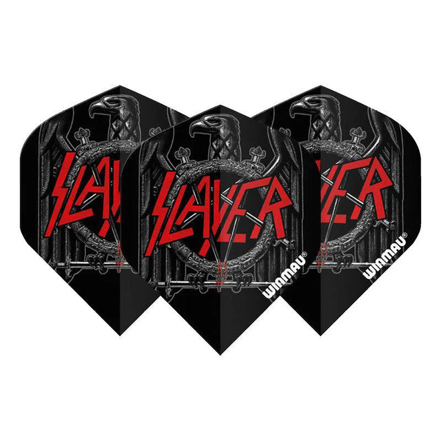 Winmau Rock Band Extra Thick Standard Slayer Black Eagle Black & Red Flights